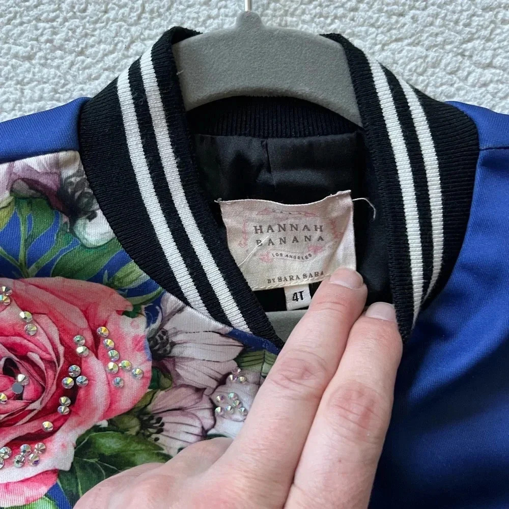 Hannah Banana size 4 butterfly bomber jacket - Picture 3 of 5